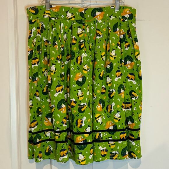 Banned Apparel Dancing Days Green 20s Flapper Ladies Full Retro Skirt 2XL - Picture 7 of 10